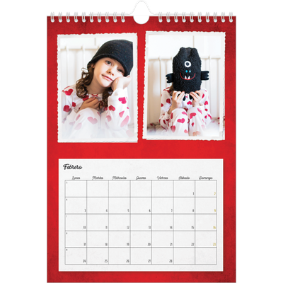 Calendario personalizado A4 — Colección de fotos [Febrero]