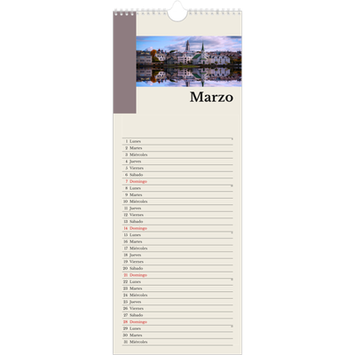 Calendario de cocina  — Lugares del mundo [Marzo]
