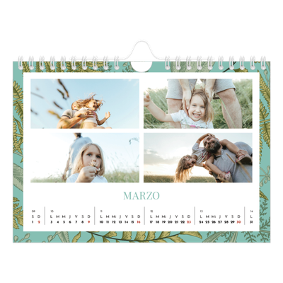 Calendario personalizado A5 — Tapiz floral [Marzo]