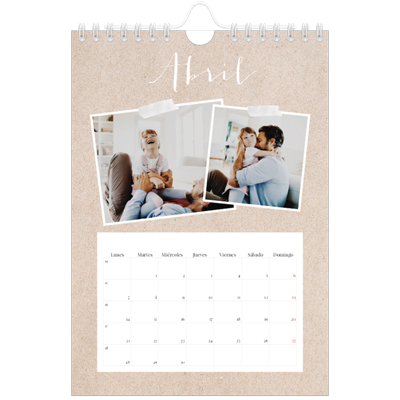 Calendario personalizado A5 — Calendario scrapbook [Abril]