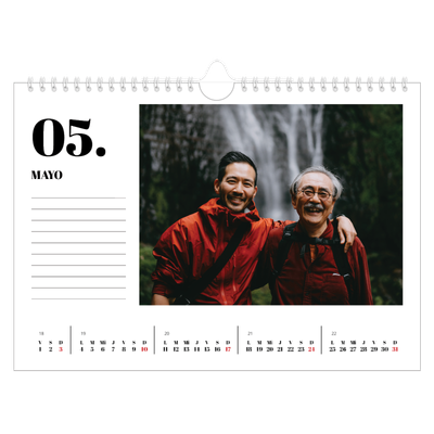 Calendario A4 horizontal — Serif y momentos [portada]