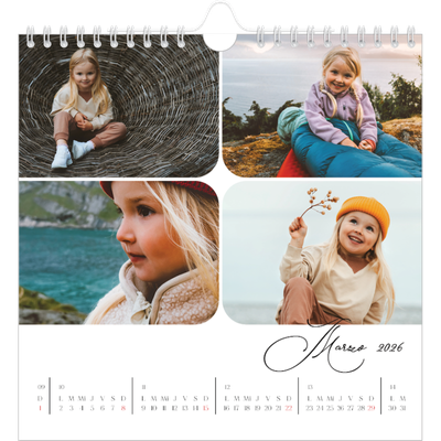 Calendarios Cuadrados — Fotos y caligrafía [Marzo]