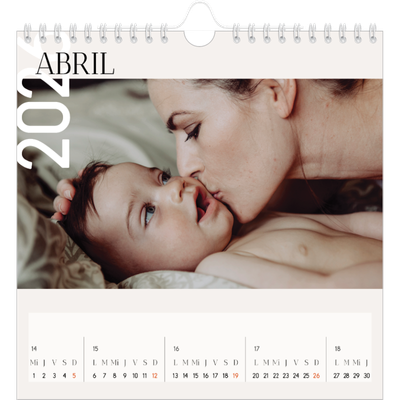 Calendarios Cuadrados — Texto superpuesto [Abril]