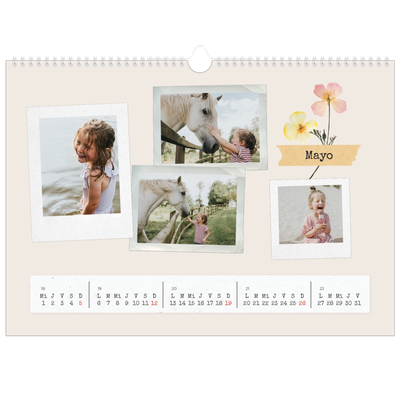 Calendario A3 horizontal — Scrapbook vintage [portada]