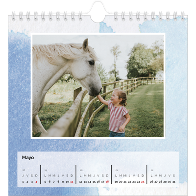 Calendarios Cuadrados — Fondos de acuarela [portada]