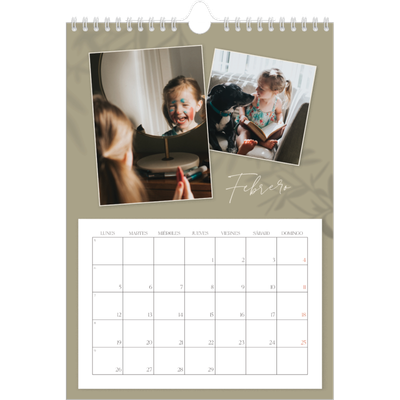 Calendario personalizado A4 — Con los pies en la tierra [Febrero]