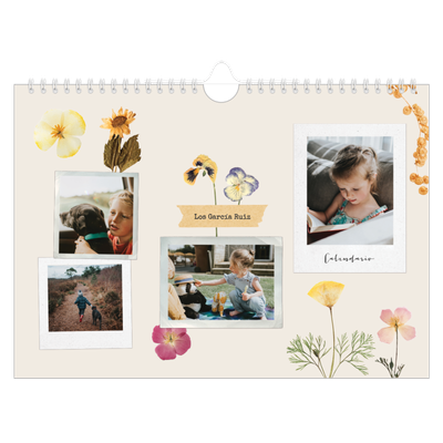 Calendario A4 horizontal — Scrapbook vintage [portada]