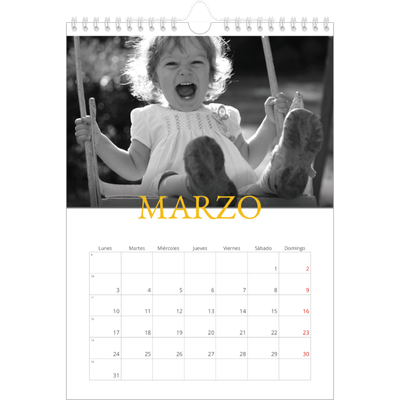 Calendario personalizado A4 — Estilo Heritage [Marzo]