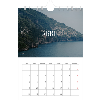 Calendario personalizado A5 — Escapada infinita [Abril]