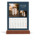 Calendario de mesa con base de madera - vertical  — Pizarra y caligrafía [Marzo]