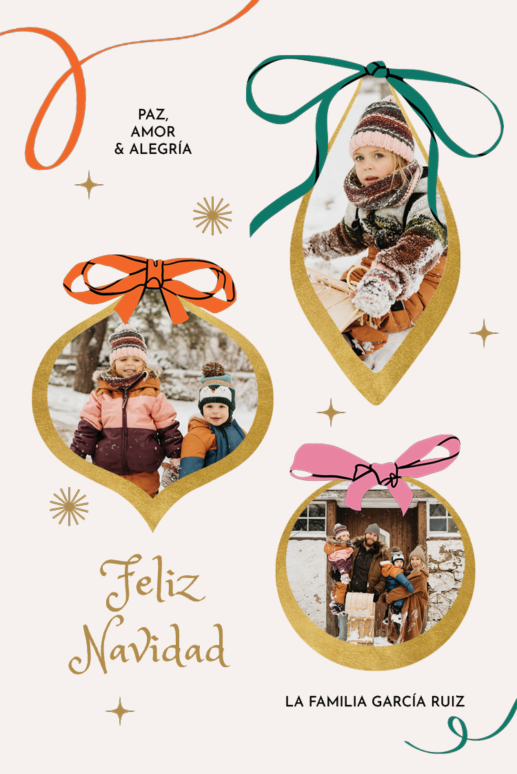 Tarjetas — Adornos con lazos