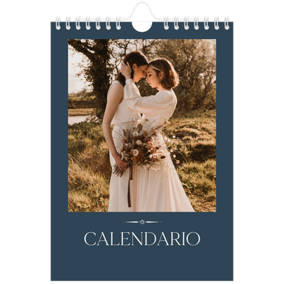 Calendario personalizado A5 — Pizarra y caligrafía [portada]