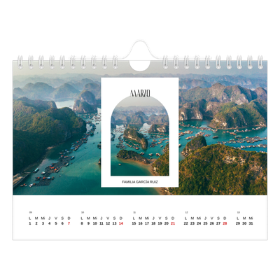 Calendario personalizado A5 — El arco abierto [Marzo]
