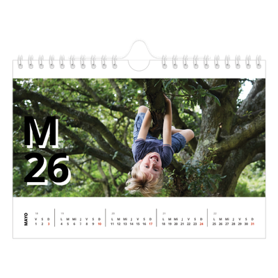 Calendario personalizado A5 — Estilo de letra [portada]