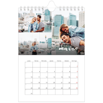 Calendario personalizado A5 — Guión sencillo [Marzo]