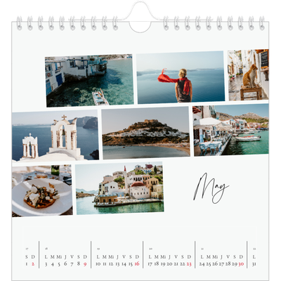 Calendarios Cuadrados — Descanso de la ciudad [Mayo]