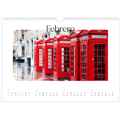 Calendario A3 horizontal — Mi diario de viaje [Febrero]