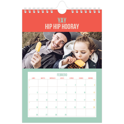 Calendario personalizado A5 — Brillante y bonito [Febrero]