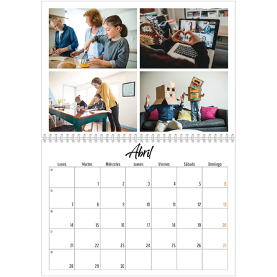 Calendario personalizado doble A4 — Este(a) soy yo [Abril]
