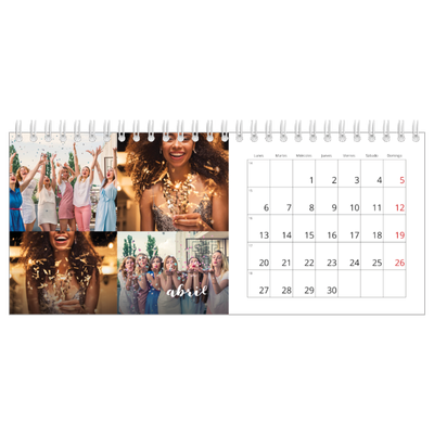 Calendarios de mesa — Guión sencillo [Abril]