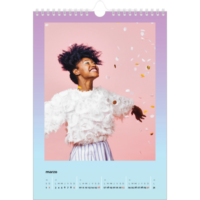 Calendario personalizado A4 — Tonos pastel [Marzo]
