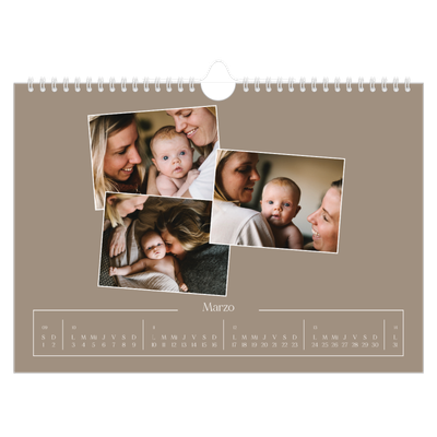 Calendario A4 horizontal — Recuerdos artesanales [Marzo]