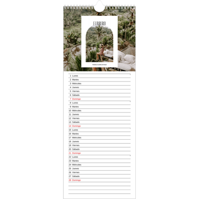 Calendario de cocina  — El arco abierto [Febrero]