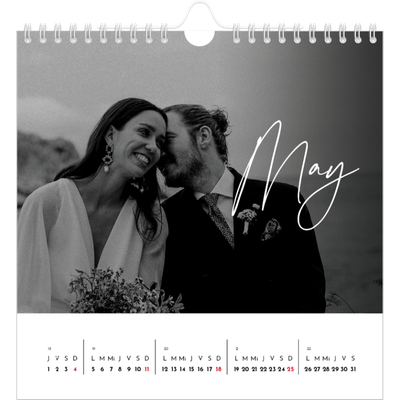 Calendarios Cuadrados — Escritura elegante [portada]