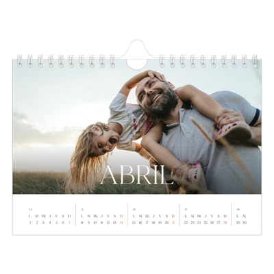 Calendario personalizado A5 — Doce grandes meses [Abril]