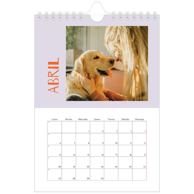 Calendario personalizado A5 — Divertido y colorido [Abril]