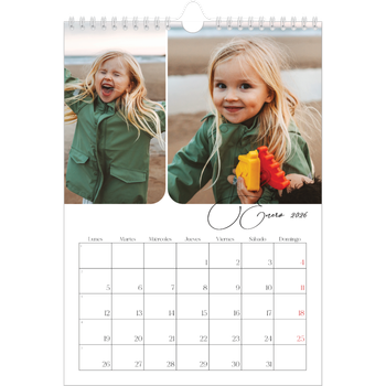 Calendario personalizado A4 — Fotos y caligrafía