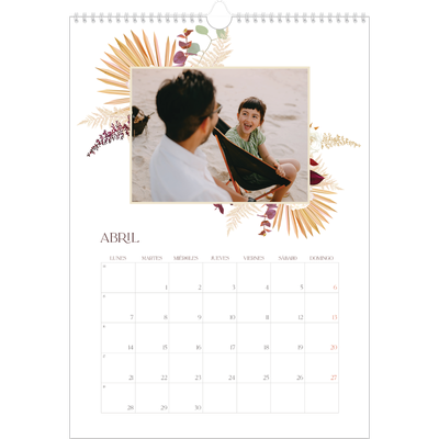 Calendarios A3 — Boho [Abril]