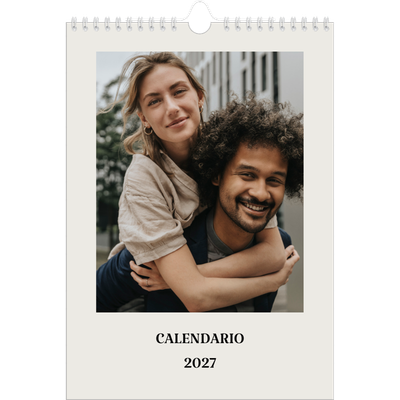 Calendario personalizado A4 — Marfil simple [portada]