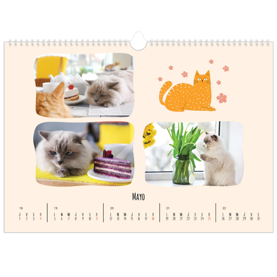 Calendario A3 horizontal — Gatos y garabatos [portada]