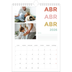 Calendario personalizado A4 — Tipografía colorida [Abril]