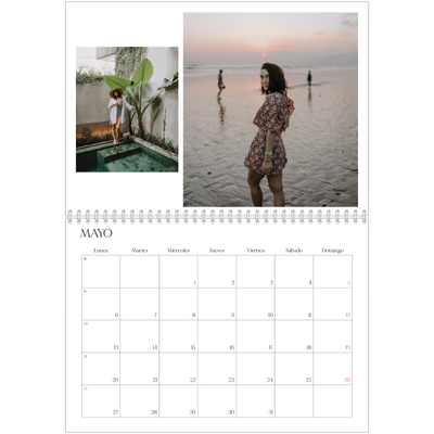 Calendario personalizado doble A4 — Atardeceres surferos [portada]