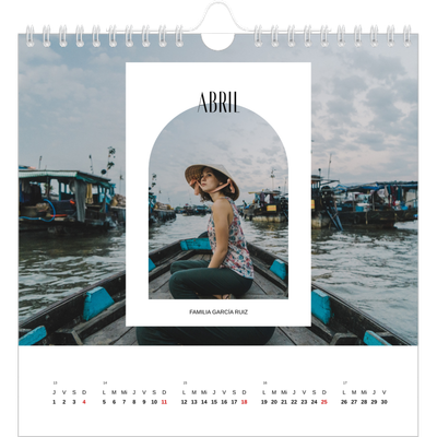 Calendarios Cuadrados — El arco abierto [Abril]