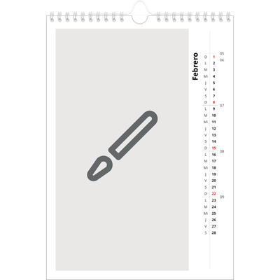 Calendario personalizado A4 — Diseña tu producto [Febrero]