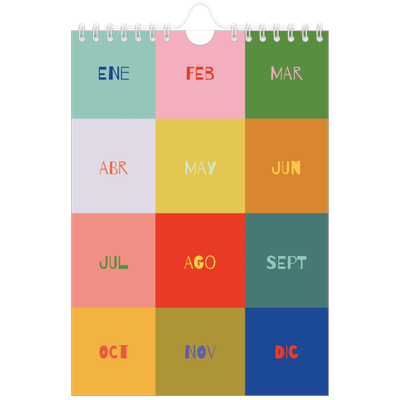 Calendario personalizado A5 — Divertido y colorido [portada]