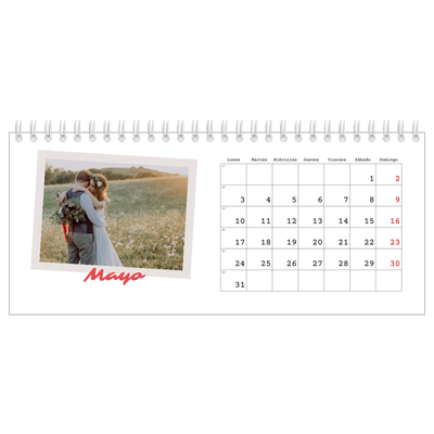 Calendarios de mesa — Firmado en carmín [Mayo]
