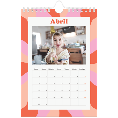 Calendario personalizado A5 — Juego de patrones [Abril]