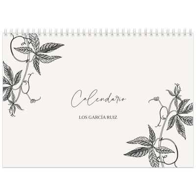Calendario personalizado doble A4 — Tinta y hiedra [portada]