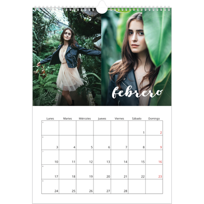 Calendarios A3 — Guión sencillo [Febrero]