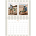 Calendario personalizado doble A4 — Letras y rayas [Marzo]