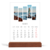 Calendario de mesa con base de madera - vertical  — Fragmentos de viaje [portada]