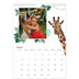 Calendario personalizado A4 — Animales de acuarela [Enero]