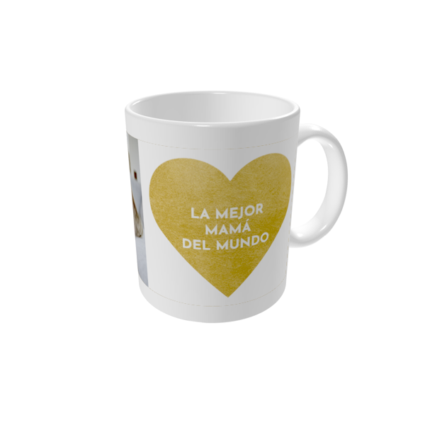 Tazas personalizadas — Corazón dorado