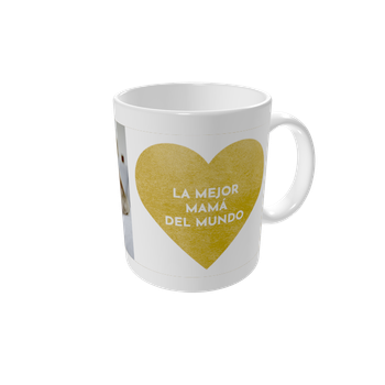 Tazas personalizadas — Corazón dorado