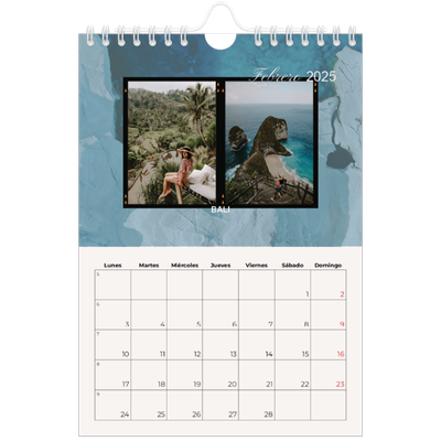 Calendario personalizado A5 — Pasión por la aventura [Febrero]