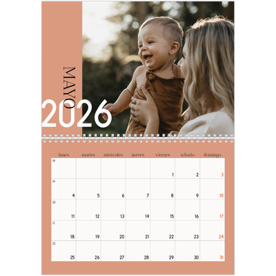 Calendario personalizado doble A4 — Texto superpuesto [portada]